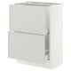 SEKTION / MAXIMERA Armoire inférieure 2 tiroirs, blanc/Aspudden gris clair, 24x15x30 "