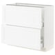 SEKTION / MAXIMERA Armoire inférieure 2 tiroirs, blanc Enköping/blanc effet bois, 36x15x30 "