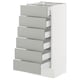 SEKTION / MAXIMERA Armoire inférieure 6 faç/6 tir bas, blanc/Havstorp gris clair, 15x15x30 "
