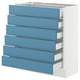 SEKTION / MAXIMERA Armoire inférieure 6 faç/6 tir bas, blanc/Lerhyttan bleu, 30x15x30 "