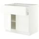 SEKTION / MAXIMERA Armoire inférieure av tir/2 prtes, blanc/Aspudden blanc mat, 36x24x30 "
