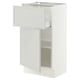 SEKTION / MAXIMERA Armoire inférieure av tiroir/porte, blanc/Aspudden gris clair, 18x15x30 "