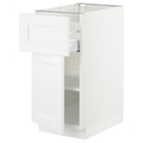 SEKTION / MAXIMERA Armoire inférieure av tiroir/porte, blanc/Axstad blanc mat, 15x24x30 "