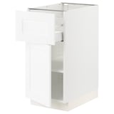 SEKTION / MAXIMERA Armoire inférieure av tiroir/porte, blanc Enköping/blanc effet bois, 15x24x30 "