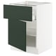 SEKTION / MAXIMERA Armoire inférieure av tiroir/porte, blanc/Havstorp vert profond, 24x24x30 "