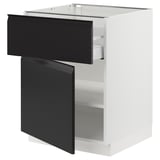 SEKTION / MAXIMERA Armoire inférieure av tiroir/porte, blanc/Upplöv anthracite mat, 24x24x30 "