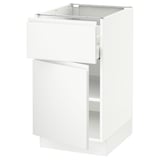 SEKTION / MAXIMERA Armoire inférieure av tiroir/porte, blanc/Voxtorp blanc mat, 18x24x30 "