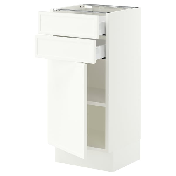 SEKTION / MAXIMERA Armoire inférieure pte/2 tir, blanc/Aspudden blanc mat, 15x15x30 "
