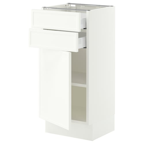 SEKTION / MAXIMERA Armoire inférieure pte/2 tir, blanc/Aspudden blanc mat, 15x15x30 "