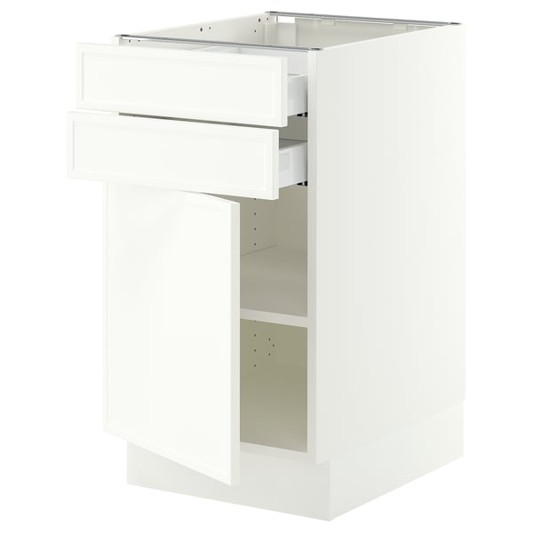 SEKTION / MAXIMERA Armoire inférieure pte/2 tir, blanc/Aspudden blanc mat, 18x24x30 "