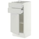 SEKTION / MAXIMERA Armoire inférieure pte/2 tir, blanc/Aspudden gris clair, 15x15x30 "