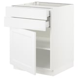 SEKTION / MAXIMERA Armoire inférieure pte/2 tir, blanc/Axstad blanc mat, 24x24x30 "