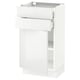 SEKTION / MAXIMERA Armoire inférieure pte/2 tir, blanc/Ringhult blanc, 18x15x30 "
