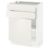 SEKTION / MAXIMERA Armoire inférieure pte/2 tir, blanc/Veddinge blanc, 24x15x30 "
