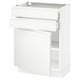 SEKTION / MAXIMERA Armoire inférieure pte/2 tir, blanc/Voxtorp blanc mat, 24x15x30 "