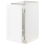 SEKTION / MAXIMERA Armoire inférieure rang coulissant, blanc Enköping/blanc effet bois, 15x24x30 "