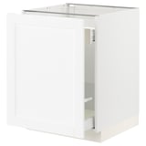 SEKTION / MAXIMERA Armoire inférieure rang coulissant, blanc Enköping/blanc effet bois, 24x24x30 "