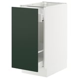 SEKTION / MAXIMERA Armoire inférieure rang coulissant, blanc/Havstorp vert profond, 15x24x30 "
