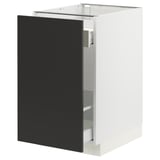 SEKTION / MAXIMERA Armoire inférieure rang coulissant, blanc/Nickebo anthracite mat, 18x24x30 "