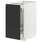 SEKTION / MAXIMERA Armoire inférieure rang coulissant, blanc/Upplöv anthracite mat, 15x24x30 "