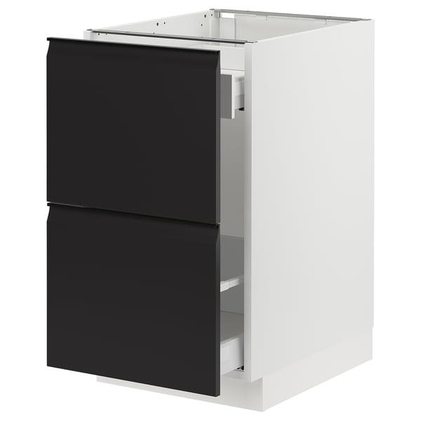 SEKTION / MAXIMERA Armoire inférieure tri/2 faces, blanc/Upplöv anthracite mat, 18x24x30 "
