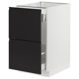 SEKTION / MAXIMERA Armoire inférieure tri/2 faces, blanc/Upplöv anthracite mat, 18x24x30 "