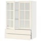SEKTION / MAXIMERA Armoire murale+2ptes vitrées/2tir, blanc/Bodbyn blanc cassé, 30x15x40 "
