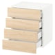 SEKTION / MAXIMERA Armoire murale 4 tiroirs, blanc/Askersund effet frêne clair, 18x15x20 "