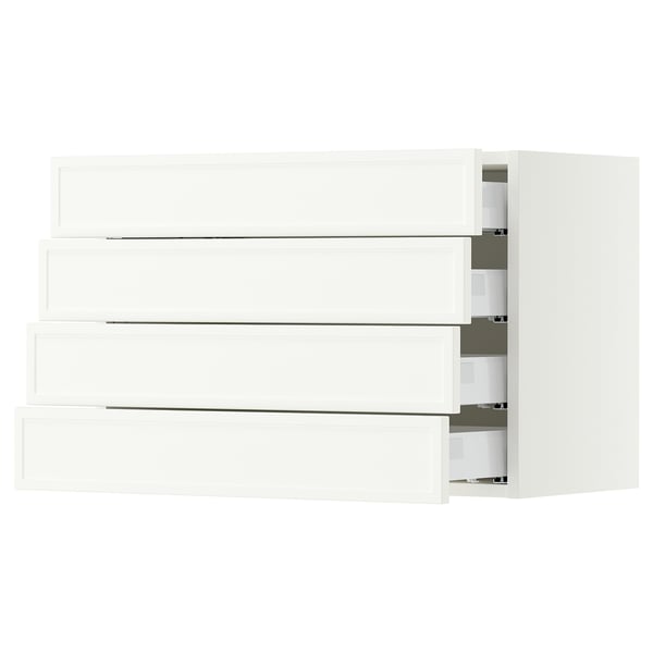 SEKTION / MAXIMERA Armoire murale 4 tiroirs, blanc/Aspudden blanc mat, 30x15x20 "