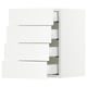 SEKTION / MAXIMERA Armoire murale 4 tiroirs, blanc/Axstad blanc mat, 15x15x20 "