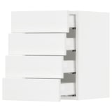 SEKTION / MAXIMERA Armoire murale 4 tiroirs, blanc Enköping/blanc effet bois, 15x15x20 "