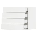 SEKTION / MAXIMERA Armoire murale 4 tiroirs, blanc Enköping/blanc effet bois, 24x15x20 "