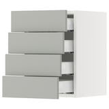 SEKTION / MAXIMERA Armoire murale 4 tiroirs, blanc/Havstorp gris clair, 15x15x20 "