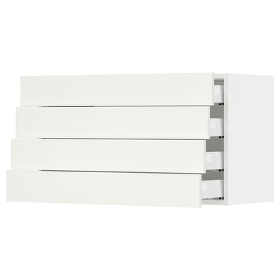 SEKTION / MAXIMERA Armoire murale 4 tiroirs, blanc/Vallstena blanc, 36x15x20 "