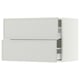 SEKTION / MAXIMERA Armoire murale à 2 tiroirs, blanc/Aspudden gris clair, 30x15x20 "