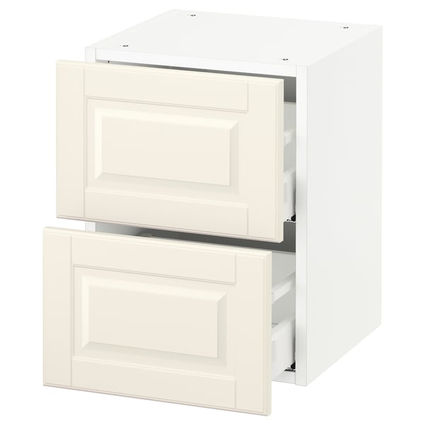 SEKTION / MAXIMERA Armoire murale à 2 tiroirs, blanc/Bodbyn blanc cassé, 15x15x20 "
