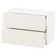 SEKTION / MAXIMERA Armoire murale à 2 tiroirs, blanc/Veddinge blanc, 30x15x20 "
