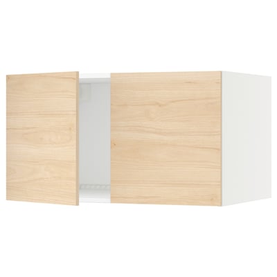 SEKTION Surmeuble réfr/cong 2 ptes, blanc/Askersund effet frêne clair, 36x24x20 "