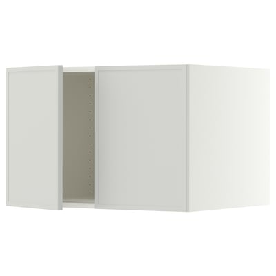 SEKTION Surmeuble réfr/cong 2 ptes, blanc/Aspudden gris clair, 30x24x20 "