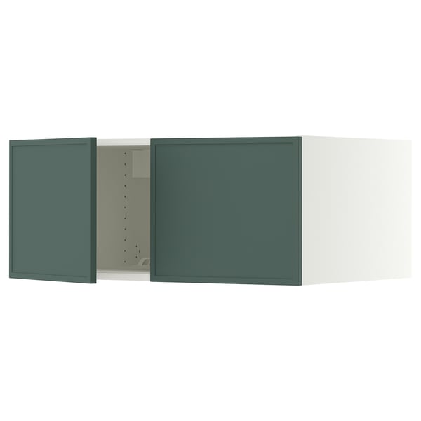 SEKTION Surmeuble réfr/cong 2 ptes, blanc/Aspudden gris-vert foncé, 36x24x15 "
