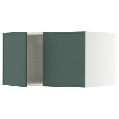 SEKTION Surmeuble réfr/cong 2 ptes, blanc/Aspudden gris-vert foncé, 36x24x20 "