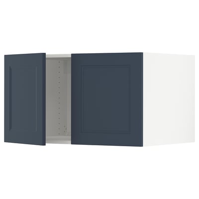 SEKTION Surmeuble réfr/cong 2 ptes, blanc Axstad/mat bleu, 36x24x20 "