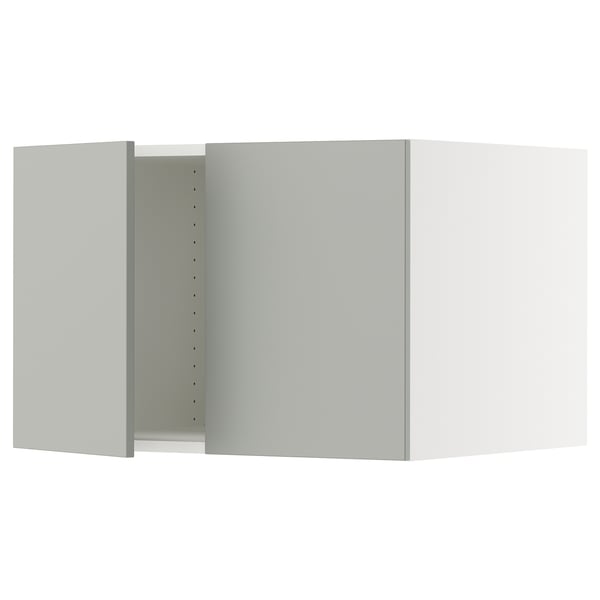 SEKTION Surmeuble réfr/cong 2 ptes, blanc/Havstorp gris clair, 30x24x20 "