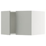 SEKTION Surmeuble réfr/cong 2 ptes, blanc/Havstorp gris clair, 30x24x20 "