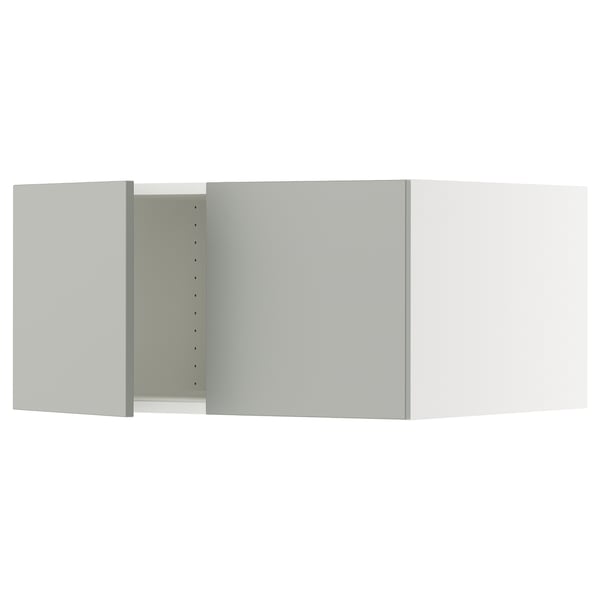 SEKTION Surmeuble réfr/cong 2 ptes, blanc/Havstorp gris clair, 30x24x15 "