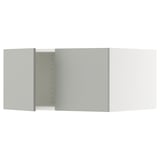SEKTION Surmeuble réfr/cong 2 ptes, blanc/Havstorp gris clair, 30x24x15 "