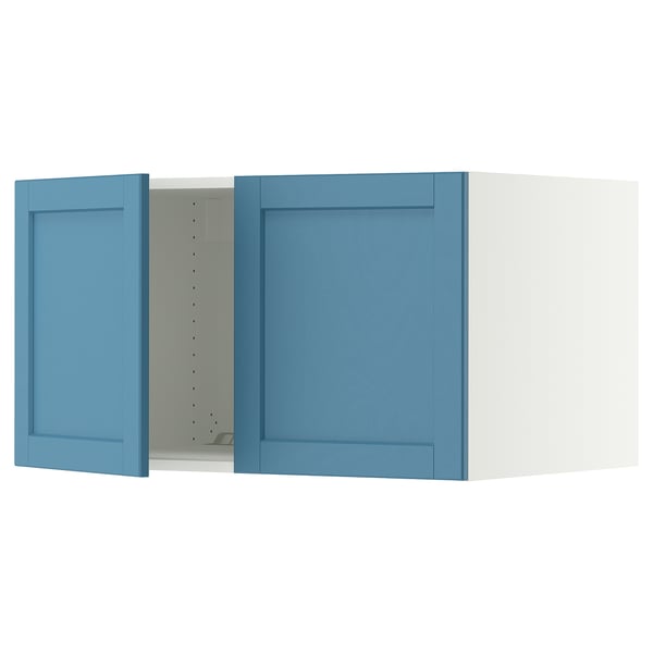 SEKTION Surmeuble réfr/cong 2 ptes, blanc/Lerhyttan bleu, 36x24x20 "