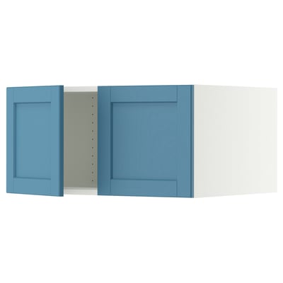 SEKTION Surmeuble réfr/cong 2 ptes, blanc/Lerhyttan bleu, 30x24x15 "