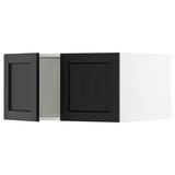 SEKTION Surmeuble réfr/cong 2 ptes, blanc/Lerhyttan teinté noir, 30x24x15 "