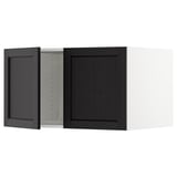 SEKTION Surmeuble réfr/cong 2 ptes, blanc/Lerhyttan teinté noir, 36x24x20 "